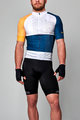 HOLOKOLO Cyklistický krátký dres a krátké kalhoty - ENGRAVE - bílá/černá/modrá
