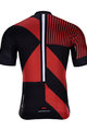 HOLOKOLO Cyklistický dres s krátkým rukávem - TRACE - černá/červená