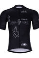 HOLOKOLO Cyklistický dres s krátkým rukávem - BLACK OUT - bílá/černá