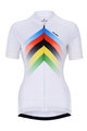 HOLOKOLO Cyklistický dres s krátkým rukávem - HYPER LADY - duhová/bílá