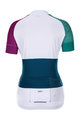 HOLOKOLO Cyklistický krátký dres a krátké kalhoty - ENGRAVE LADY - bílá/vícebarevná/modrá/černá/fialová