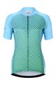 HOLOKOLO Cyklistický dres s krátkým rukávem - DAYBREAK LADY - modrá/zelená