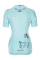 HOLOKOLO Cyklistický dres s krátkým rukávem - RAZZLE DAZZLE LADY - modrá