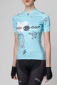 HOLOKOLO Cyklistický dres s krátkým rukávem - RAZZLE DAZZLE LADY - modrá