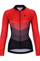 HOLOKOLO Cyklistický dres s dlouhým rukávem letní - NEW NEUTRAL LADY SMR - červená/černá