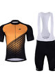 HOLOKOLO Cyklistický krátký dres a krátké kalhoty - DUSK - černá/oranžová