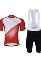 HOLOKOLO Cyklistický krátký dres a krátké kalhoty - DUSK - červená/černá/bílá