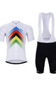 HOLOKOLO Cyklistický krátký dres a krátké kalhoty - HYPER - duhová/černá/bílá
