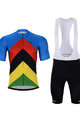 HOLOKOLO Cyklistický krátký dres a krátké kalhoty - ULTRA - modrá/duhová/černá