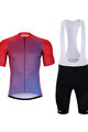HOLOKOLO Cyklistický krátký dres a krátké kalhoty - DAYBREAK - černá/modrá/červená