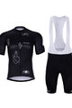 HOLOKOLO Cyklistický krátký dres a krátké kalhoty - BLACK OUT - černá