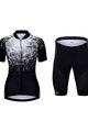 HOLOKOLO Cyklistický krátký dres a krátké kalhoty - FROSTED LADY - bílá/černá