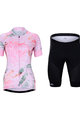 HOLOKOLO Cyklistický krátký dres a krátké kalhoty - BLOSSOM LADY - vícebarevná/růžová