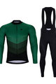 HOLOKOLO Cyklistický dlouhý dres a kalhoty - NEW NEUTRAL SUMMER - zelená/černá