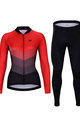 HOLOKOLO Cyklistický dlouhý dres a kalhoty - NEW NEUTRAL LADY SMR - červená/černá