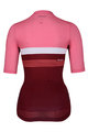 HOLOKOLO Cyklistický dres s krátkým rukávem - SPORTY LADY - růžová/bordó