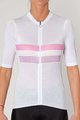 HOLOKOLO Cyklistický dres s krátkým rukávem - SPORTY LADY - bílá/růžová