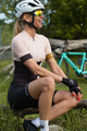 HOLOKOLO Cyklistický krátký dres a krátké kalhoty - ENJOYABLE ELITE LADY - oranžová/černá