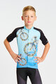HOLOKOLO Cyklistický dres s krátkým rukávem - BIKERS KIDS - modrá/černá