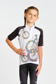 HOLOKOLO Cyklistický dres s krátkým rukávem - RIDERS KIDS - černá/bílá