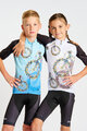 HOLOKOLO Cyklistický dres s krátkým rukávem - RIDERS KIDS - černá/bílá