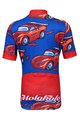HOLOKOLO Cyklistický krátký dres a krátké kalhoty - CARS KIDS - černá/červená/modrá