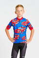 HOLOKOLO Cyklistický dres s krátkým rukávem - CARS KIDS - červená/modrá
