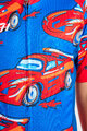 HOLOKOLO Cyklistický dres s krátkým rukávem - CARS KIDS - červená/modrá