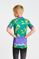 HOLOKOLO Cyklistický dres s krátkým rukávem - DINOSAURS KIDS - zelená