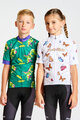 HOLOKOLO Cyklistický dres s krátkým rukávem - DINOSAURS KIDS - zelená