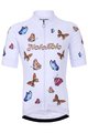 HOLOKOLO Cyklistický dres s krátkým rukávem - BUTTERFLIES KIDS - vícebarevná/bílá