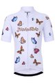 HOLOKOLO Cyklistický krátký dres a krátké kalhoty - BUTTERFLIES KIDS - bílá/černá