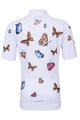 HOLOKOLO Cyklistický dres s krátkým rukávem - BUTTERFLIES KIDS - vícebarevná/bílá