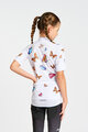 HOLOKOLO Cyklistický dres s krátkým rukávem - BUTTERFLIES KIDS - bílá/vícebarevná