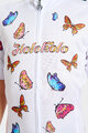 HOLOKOLO Cyklistický dres s krátkým rukávem - BUTTERFLIES KIDS - bílá/vícebarevná