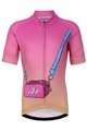 HOLOKOLO Cyklistický dres s krátkým rukávem - CANDYBAG KIDS - žlutá/růžová