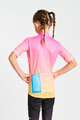 HOLOKOLO Cyklistický dres s krátkým rukávem - CANDYBAG KIDS - žlutá/růžová