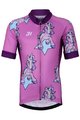 HOLOKOLO Cyklistický dres s krátkým rukávem - UNICORNS KIDS - růžová/vícebarevná