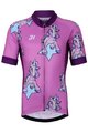 HOLOKOLO Cyklistický krátký dres a krátké kalhoty - UNICORNS KIDS - růžová/černá