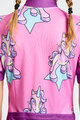 HOLOKOLO Cyklistický dres s krátkým rukávem - UNICORNS KIDS - růžová/vícebarevná