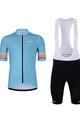 HOLOKOLO Cyklistický krátký dres a krátké kalhoty - RAINBOW - světle modrá/černá