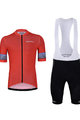 HOLOKOLO Cyklistický krátký dres a krátké kalhoty - RAINBOW - červená/černá