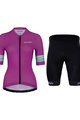 HOLOKOLO Cyklistický krátký dres a krátké kalhoty - RAINBOW LADY - černá/růžová
