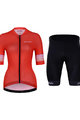 HOLOKOLO Cyklistický krátký dres a krátké kalhoty - RAINBOW LADY - červená/černá