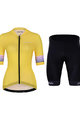 HOLOKOLO Cyklistický krátký dres a krátké kalhoty - RAINBOW LADY - žlutá/černá