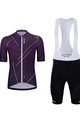 HOLOKOLO Cyklistický krátký dres a krátké kalhoty - SPARKLE - fialová/černá
