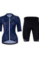 HOLOKOLO Cyklistický krátký dres a krátké kalhoty - SPARKLE LADY - černá/modrá