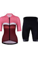 HOLOKOLO Cyklistický krátký dres a krátké kalhoty - SPORTY LADY - růžová/bordó/černá