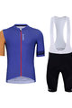 HOLOKOLO Cyklistický krátký dres a krátké kalhoty - GREAT ELITE - modrá/černá/oranžová