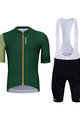 HOLOKOLO Cyklistický krátký dres a krátké kalhoty - LUCKY ELITE - černá/zelená